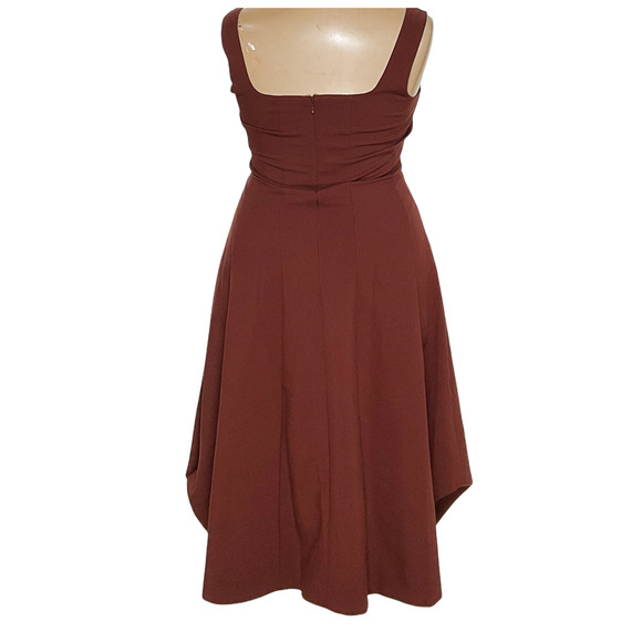 Ann Taylor Brown A-Line Midi Dress - Picture 2 of 4